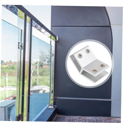 HOMSFOU 2 Stück Verstellbare Glasklemmen Glasclip mit Anti rutsch gummipuffer für Geländer Treppen Pool und Garten Glasbefestigung von HOMSFOU