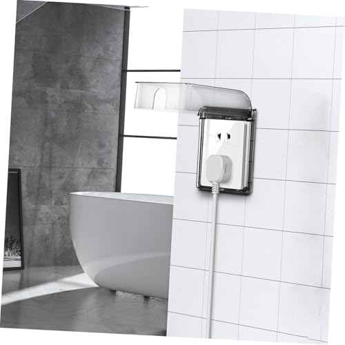 HOMSFOU 2 Stück Wasserdichte Steckdosenbox mit Klebefläche Schutz für Badezimmer und Außenbereich Schwebender Deckel für Einfache Nutzung Stabile und Moderne Steckdosenabdeckung HOMSFOU 2 Stück Wasserdichte Steckdosenbox mit Klebefläche Schutz für Badezimmer und Außenbereich Schwebender Deckel für Einfache Nutzung Stabile und Moderne Steckdosenabdeckung von HOMSFOU