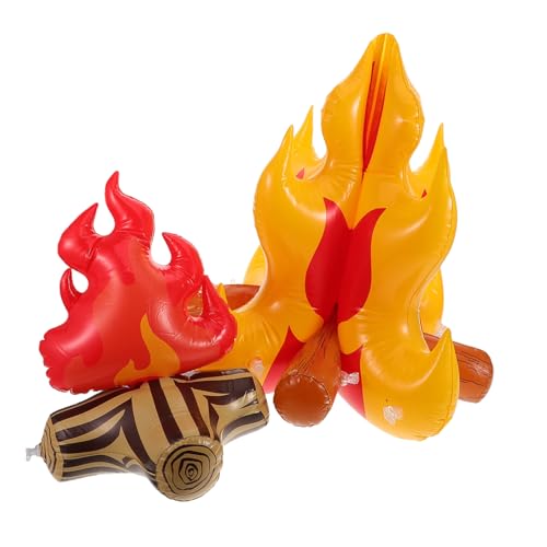 HOMSFOU 2 Stück Wasserdichtes Aufblasbares Künstliches Feuer mit LED Beleuchtung Wetterfeste Künstliche Flammen Dekoration für Outdoor Camping Gartenpartys und Bonfire Night Events HOMSFOU 2 Stück Wasserdichtes Aufblasbares Künstliches Feuer mit LED Beleuchtung Wetterfeste Künstliche Flammen Dekoration für Outdoor Camping Gartenpartys und Bonfire Night Events von HOMSFOU