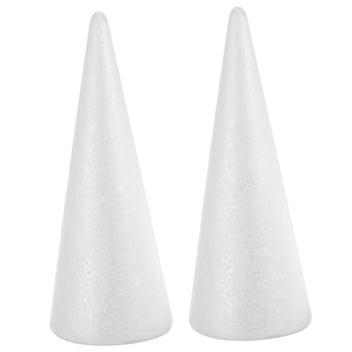 HOMSFOU 2 Stück Weiße Styroporkegel Spitze Stabile Schaumstoffkegel für DIY Bastelprojekte Handwerk Zubehör für Weihnachtsdeko Kreative Tischdekoration Kindergarten Basteln HOMSFOU 2 Stück Weiße Styroporkegel Spitze Stabile Schaumstoffkegel für DIY Bastelprojekte Handwerk Zubehör für Weihnachtsdeko Kreative Tischdekoration Kindergarten Basteln von HOMSFOU