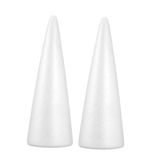 HOMSFOU 2 Stück Weißer Schaumstoffkegel für DIY Weihnachtsbaumprojekte Bastelmaterial für Tischdekorationen Sicher und Kinderfreundlich für Kreative Familienaktivitäten HOMSFOU 2 Stück Weißer Schaumstoffkegel für DIY Weihnachtsbaumprojekte Bastelmaterial für Tischdekorationen Sicher und Kinderfreundlich für Kreative Familienaktivitäten von HOMSFOU