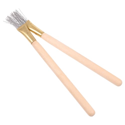 HOMSFOU 2 Stück Wire Bürste Polymer Clay Sculpting Werkzeug für Modellierung und Texturierung von Leicht und Tragbar für Anfänger und Profis Geeignet von HOMSFOU