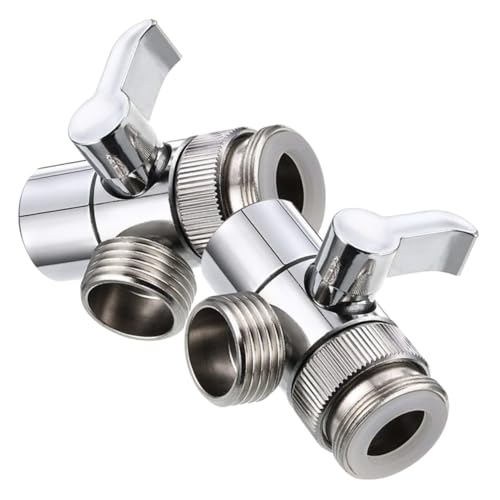 HOMSFOU 2 Stück Zinklegierung Wasserhahn Adapter Robustes Spültisch armatur Verteiler Ventil für Waschbecken Wasseraufteilung Einsetzbar für Küchen Badarmaturen von HOMSFOU