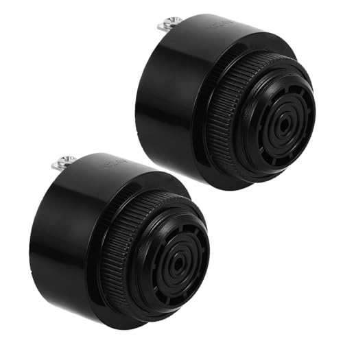 HOMSFOU 2 Stücke Kontinuierlicher Pieptalarm Gerätealarm piezoelektrischer Summer elektromagnetischer Summer Alarmsummer Signalsummer elektronische Hupe Warnsummer Metall Schwarz von HOMSFOU