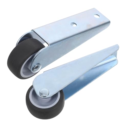 HOMSFOU 2 Türboden Laufrollen mit Gummirollen und Metallgehäuse Geräuschlose Schwere Möbelrollen für Schiebetüren Vielseitig Montierbar Seitlich oder Vertikal für Möbel Schränke von HOMSFOU