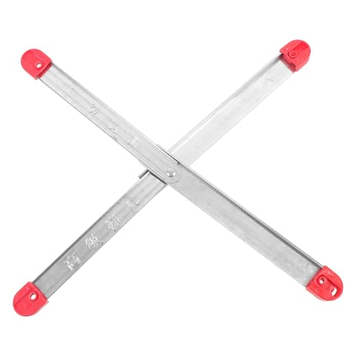 HOMSFOU 2-teiliges robustes, klappbares Trittleiter-Scharnier-Ersatz-Set mit Spurstangen für Dachboden- und Haushaltsleitern, leichte Metall-Stützstangen mit Schrauben und dekorativen Kappen und von HOMSFOU