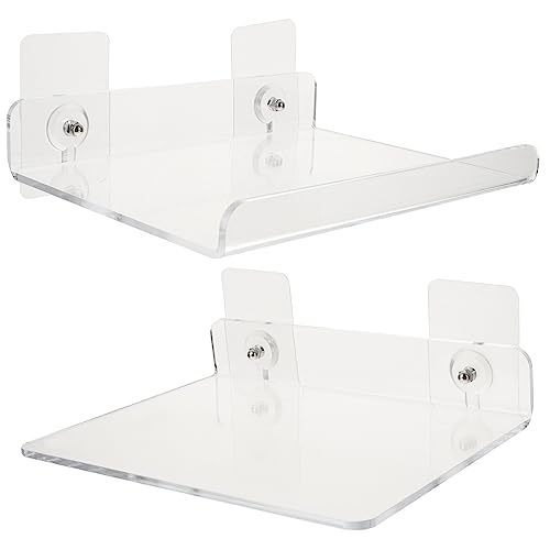 HOMSFOU 2 x Acryl-Wandregale für Badezimmer, Küche, Organisation, kein Bohren erforderlich, langlebige Halterungen für Shampoo-Schlüssel und Bücher HOMSFOU 2 x Acryl-Wandregale für Badezimmer, Küche, Organisation, kein Bohren erforderlich, langlebige Halterungen für Shampoo-Schlüssel und Bücher von HOMSFOU