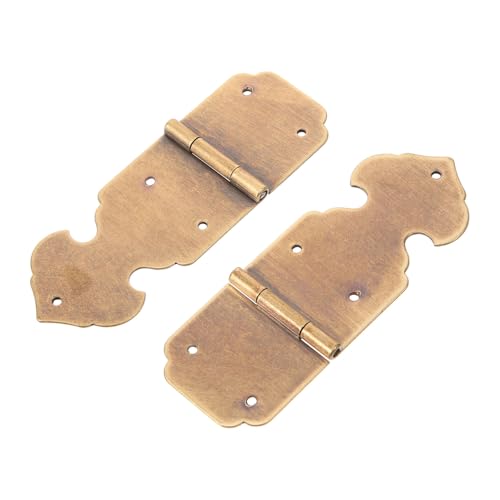 HOMSFOU 2 x Antik-Messing-Scharniere für Schmuckkästchen, Vintage, kleine Schrankscharniere, Retro-Kupferbeschläge für Möbeltüren, glatte Öffnung, Heimdekoration HOMSFOU 2 x Antik-Messing-Scharniere für Schmuckkästchen, Vintage, kleine Schrankscharniere, Retro-Kupferbeschläge für Möbeltüren, glatte Öffnung, Heimdekoration von HOMSFOU
