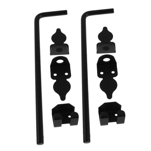 HOMSFOU 2 x robuste Stangenbolzen für Holztore im Freien, Zaunriegel, wetterbeständig, Bodenstopper für PVC-Vinyl, Metalltore, Schwarz HOMSFOU 2 x robuste Stangenbolzen für Holztore im Freien, Zaunriegel, wetterbeständig, Bodenstopper für PVC-Vinyl, Metalltore, Schwarz von HOMSFOU