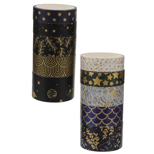 HOMSFOU 20 Rollen DIY Washi Tape mit Goldenen Akzenten Selbstklebendes Bastelband für Scrapbooking Handlettering Journale und Geschenkverpackungen Vielseitig Wiederverwendbar Dekorativ HOMSFOU 20 Rollen DIY Washi Tape mit Goldenen Akzenten Selbstklebendes Bastelband für Scrapbooking Handlettering Journale und Geschenkverpackungen Vielseitig Wiederverwendbar Dekorativ von HOMSFOU