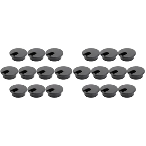 HOMSFOU 20 STK Abdeckung Auswringen Schreibtischdurchführung Kabelmanagement Am Schreibtisch Kabeltülle Übersichtliche Kabelorganisation Desktop-kabelabdeckung Schreibtischabdeckung Black von HOMSFOU