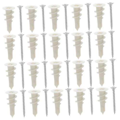 HOMSFOU 20 Sätze Teiliges Selbstbohrende Rigipsdübel und Schrauben Hochwertige Nylon eisen mischung Robust und Langlebig zur Befestigung an Gipskartonplatten für Bilderrahmen Ablagen und HOMSFOU 20 Sätze Teiliges Selbstbohrende Rigipsdübel und Schrauben Hochwertige Nylon eisen mischung Robust und Langlebig zur Befestigung an Gipskartonplatten für Bilderrahmen Ablagen und von HOMSFOU