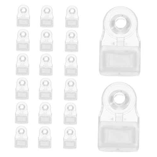 HOMSFOU 20 Satz Glass Clamp Fixing Clips Kunststoff Spiegelhalter mit Schrauben Stabile Montage für Schrank Wandspiegel Spiegelbefestigung ohne Bohren von HOMSFOU