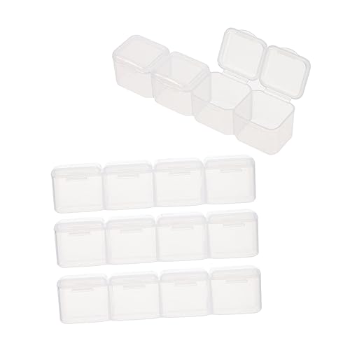 HOMSFOU 20 Stück Aufbewahrungsbox für Diamantmalerei Teiliges Set mit Fächern für Strasssteine Perlen und Nagelkunst Transparent für DIY Handwerksbedarf und Zubehör von HOMSFOU