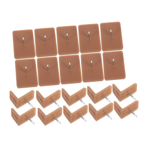 HOMSFOU 20 Stück Möbelgleiter Nägel Quadratische Förmige Tack Drawer Glides für Sanftes Gleiten Robuste Möbel-schubladenstopper zur Reparatur von Kommoden und Schränken Einfache Montage von HOMSFOU