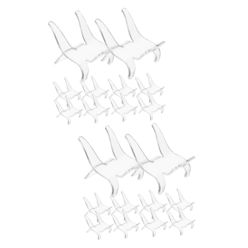 HOMSFOU 20 Stück Probenbasis-Display Edelstein-Sockel Mineralien-Ständer Mini-Staffelei-Halter Glas-Rack Fels-Display-Ständer Kranzständer Für Die Präsentation Transparenter HOMSFOU 20 Stück Probenbasis-Display Edelstein-Sockel Mineralien-Ständer Mini-Staffelei-Halter Glas-Rack Fels-Display-Ständer Kranzständer Für Die Präsentation Transparenter von HOMSFOU