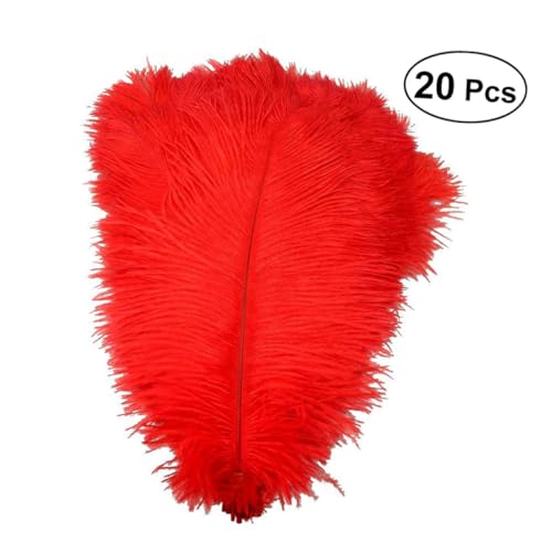 HOMSFOU 20 Stück Rote Künstliche Straußenfedern für Dekoration Hochzeiten Partys DIY Basteln Heimdeko Trimmings HOMSFOU 20 Stück Rote Künstliche Straußenfedern für Dekoration Hochzeiten Partys DIY Basteln Heimdeko Trimmings von HOMSFOU