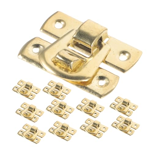 HOMSFOU 20 Stück Teiliges Metallverschluss für Holzboxen Langlebiger Zinklegierungs hasp verschluss Sicherer Schmuckschatullen schnappverschluss für Geschenk Kosmetik Werkzeugboxen von HOMSFOU