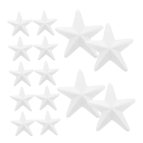HOMSFOU 20 Stück Weihnachtssterne Dekorationen DIY Handwerksartikel Form von Fünfzackstern Schaumstoffkugeln für Festliche Bastelarbeiten und Weihnachtsbaumdekoration von HOMSFOU