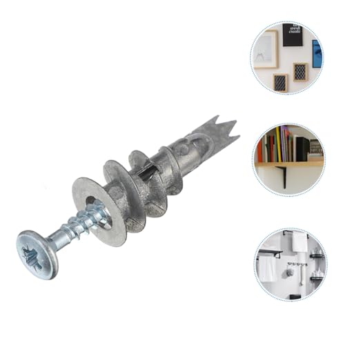 HOMSFOU 200 Stück Metall Selbstbohrende Gipskartondübel mit Schrauben Hohlraumdübel für Trockenbau Einfache Montage ohne Bohren Langlebige Befestigung für Gipskartonplatten und Hohlwände von HOMSFOU