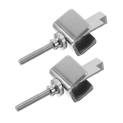 HOMSFOU 2St Türheber inoxlm door security locks riegelschloss door lock türriegel tragbares Türschloss Barriere Reisetürschloss Reisetürschlösser für Hotelzimmer Rostfreier Stahl Silver von HOMSFOU