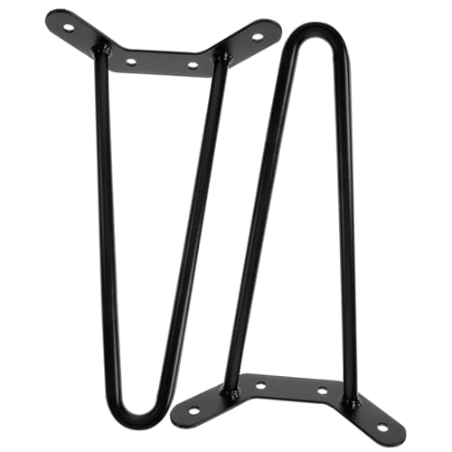 HOMSFOU 2Stücke Haarnadel Tischbeine Metallmöbel Beine für Esstisch Couchtisch und Schreibtisch Langlebig und Installieren für DIY Möbelprojekte von HOMSFOU