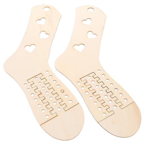 HOMSFOU 2 Stücke Holz Sockenspanner Stricken Sockenblocker Leicht Praktisch für Handgestrickte Socken Selbstgemacht Strickprojekte für Sockenläden von HOMSFOU