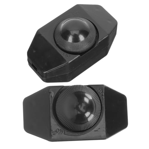 HOMSFOU 2Stücke Rotationsdimmer Schalter für Lampen Inline Kabelschalter für Schreibtisch und Schlafzimmerbeleuchtung Einsetzbar für DIY Projekte und Einfache von HOMSFOU