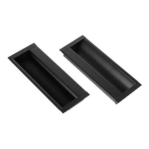 HOMSFOU 2Stücke Unsichtbarer Kleiderschrank Griff Eingebetteter Schranktür Zuggriff Hochwertiger Schubladengriff für Möbel Ergonomisches Design Schwarz von HOMSFOU