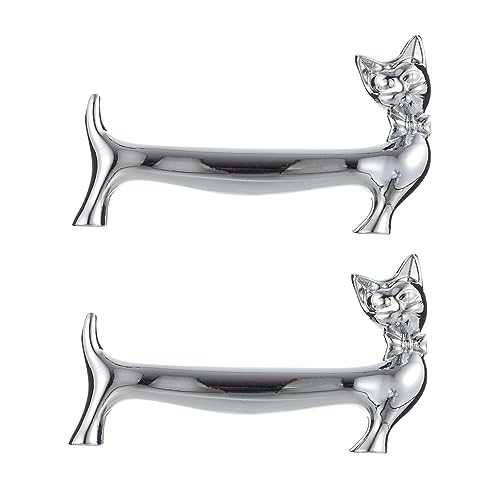 HOMSFOU 2st Gentleman Katze Essstäbchen Halter Gabelst Nder Geschirrregale Messer Halterung Essstäbchenablage Für Katzen Küchenlöffelgestell Messerb?nkchen Messerbank Legierung China von HOMSFOU
