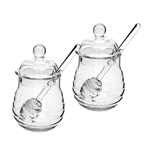HOMSFOU 2st Honigglas Und Schöpflöffel Eingestellt Klares Marmeladenglas Klare Gläser Honigtopfglas Glas Bienenstock Honigtopf Klarer Honigtopf Honiggläser Bienenanzug Wiederverwendbar HOMSFOU 2st Honigglas Und Schöpflöffel Eingestellt Klares Marmeladenglas Klare Gläser Honigtopfglas Glas Bienenstock Honigtopf Klarer Honigtopf Honiggläser Bienenanzug Wiederverwendbar von HOMSFOU