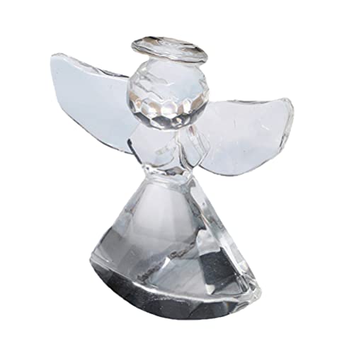 HOMSFOU 2st Kristall-Engel-Ornament Miniatur-glasornamente Skulptur Desktop-Engel-Ornamente Sammlerfigur Betende Engelsstatue. Statuen Aus Glas Hochzeit Garten Büro Marionette Schreibtisch von HOMSFOU