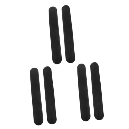 HOMSFOU 3 Paare rutschfeste Handläufe Stuhlarmschutz für Ersatz Stuhl Armlehne gepolstert Rollstuhlzubehör Armlehnenpolster Armlehnenkissen Sessel mit Armlehne Radarmlehne Stoff Schwarz von HOMSFOU