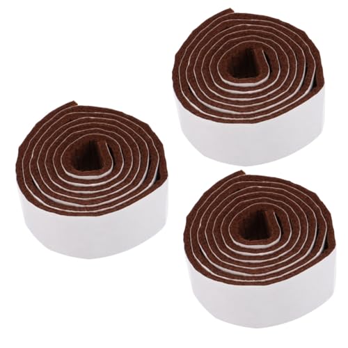 HOMSFOU 3 Rollen Selbstklebende Fußmatten Für Möbel Filzband Schützend Möbelbeinpolster Zum Schutz Von Böden Möbelbodenschoner Schaukelstuhl Spielstuhl Anti-möbel-Pads Beleg Brown Gefühlt von HOMSFOU