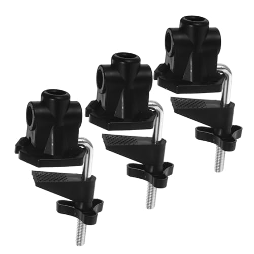 HOMSFOU 3 STÜCKE Teiliges Aluminiumlegierung Tischlampenklammer Metall Basis Stabile Befestigung Clip für Schreibtischlampen Home Office Robust und Rutschfest von HOMSFOU