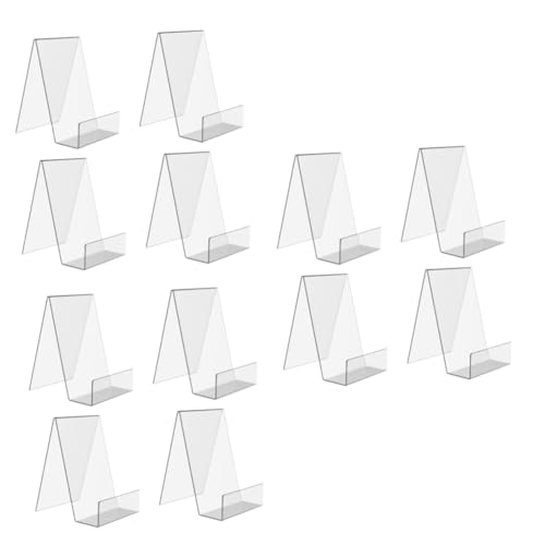 HOMSFOU 3 Sätze Acryl Desktop Display Regal Transparent Praktischer Buchhalter Und Bilderständer Leicht Vielseitig Für Büro Laden Und Zuhause Geeignet 4 Stücke * 3 von HOMSFOU