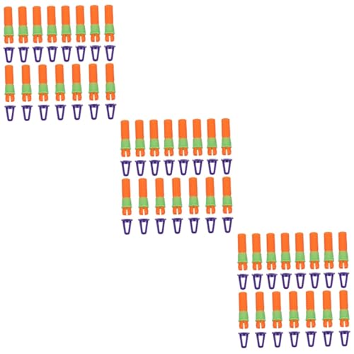 HOMSFOU 3 Sätze Ölpastellverlängerer Bleistiftverlängerer Buntstiftverlängerer Pen Tips Schreibfedern Werkzeug Ausziehbarer Stifthalter Farbstiftverlängerer Plastik Orange 15 Stück * 3 von HOMSFOU