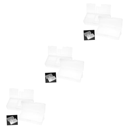 HOMSFOU 3 Sätze Teiliges Kunststoff Teile Aufbewahrungssystem Multifunktionale Sortierbox Für Kleine Teile Schrauben Und Bastelzubehör Transparent Mit Deckel Für Ordnung Und 2 Stück * 3 von HOMSFOU
