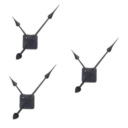 HOMSFOU 3 Sets Uhrenzubehör Drehmoment Quarzuhrwerk Uhrmotor Wecker Laute Welle Uhrzeiger Und Motor Kit Uhren Mechanismen Digitaler Wecker Wanduhr Retro LED Eisen Schwarz von HOMSFOU