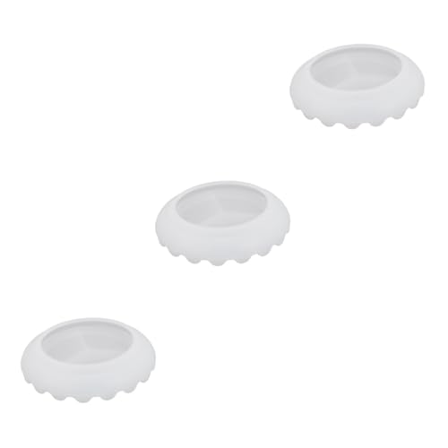 HOMSFOU 3 Stck. Runde Weiße Silikonform für Diy Epoxidharz Gießformen Umweltfreundlich Antihaftbeschichtet Vielseitig für Schmuck und Dekoration Einfache Langlebige Spiegel Mould für von HOMSFOU