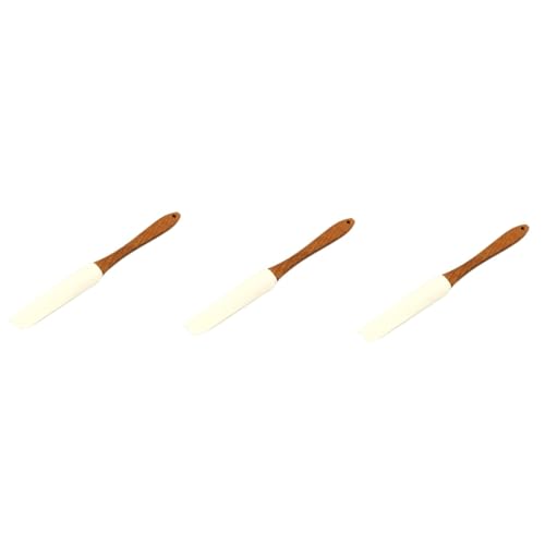 HOMSFOU 3 Stk Spachtel Butterschaber Cremespatel Butterspatel Silikonschaber Marmelade Backwerkzeug von HOMSFOU
