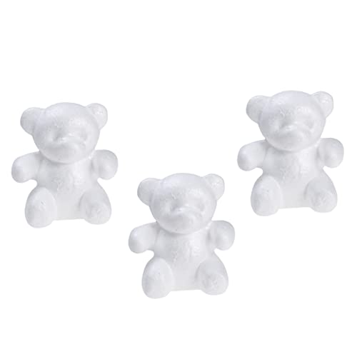 HOMSFOU 3 Stück DIY Bastelset Bärenform Weiße Styropor Figuren für Projekte für Heimdekoration und Bastelarbeiten HOMSFOU 3 Stück DIY Bastelset Bärenform Weiße Styropor Figuren für Projekte für Heimdekoration und Bastelarbeiten von HOMSFOU