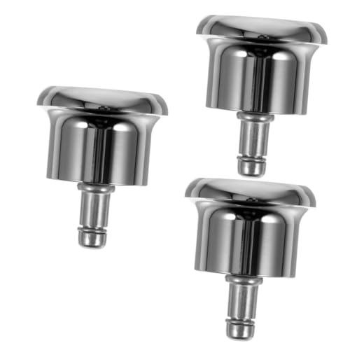 HOMSFOU 3 Stück Feste Möbelfüße Pads Zauberer Boden mit Teppich ausgelegt Rad Schreibtischrollen Stuhlnivellierer zum Austausch Rollen für Schreibtischstühle Feste Füße Legierung Silber von HOMSFOU