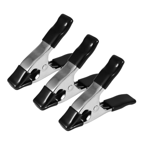 HOMSFOU 3 Stück Heavy Duty Federklemmen Robuste Klemmen für Fotografie Bastelprojekte und Tischdecken Tragbare und Langlebige Clips für Hintergrundständer und Holzarbeiten von HOMSFOU