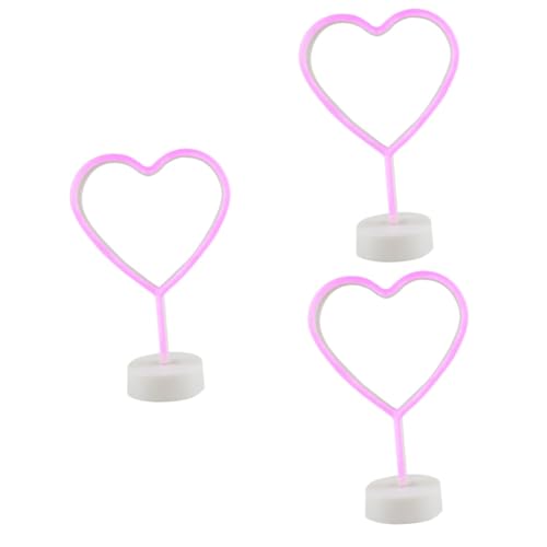 HOMSFOU 3 Stück Herz LED Lampe LED Neonlichter LED Markierungslichter Herz Nachtlicht Atmosphärenlicht LED Schreibtischlicht Herzlichter LED Schilderlicht Romantische Tischlampe HOMSFOU 3 Stück Herz LED Lampe LED Neonlichter LED Markierungslichter Herz Nachtlicht Atmosphärenlicht LED Schreibtischlicht Herzlichter LED Schilderlicht Romantische Tischlampe von HOMSFOU