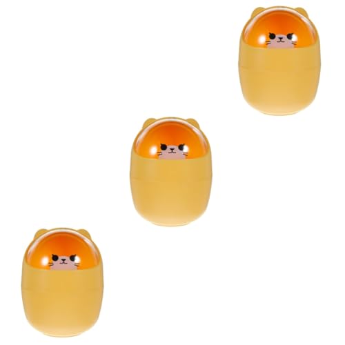 HOMSFOU 3 Stück Mini Desktop Abfalleimer mit Deckel Süßer Cartoon Stil Kompakter Mülleimer für Büro Kinderzimmer Schlafzimmer Leicht und Platzsparend für Schreibtisch und Tisch von HOMSFOU