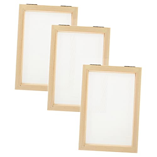 HOMSFOU 3stücke Holz Papierrahmen Für DIY Papierherstellung Handgeschöpftes Papier Papierherstellungsform Aus Holz Lernspielzeug Für Junge Mädchen HOMSFOU 3stücke Holz Papierrahmen Für DIY Papierherstellung Handgeschöpftes Papier Papierherstellungsform Aus Holz Lernspielzeug Für Junge Mädchen von HOMSFOU