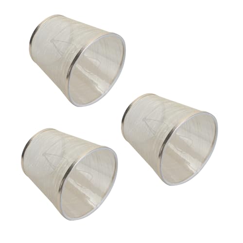 HOMSFOU 3 Stück Teiliges Lampenschirm Feinem Stoff Transparenter Goldener Deckenlampenschirm mit Blasenstruktur Schützender Praktischer Lampenschirm für Wohnzimmer und Schlafzimmer von HOMSFOU