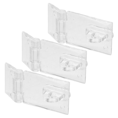 HOMSFOU 3 Stück Transparente Schiebetür Verriegelung Teiliges Hasp Schloss für Schränke Türen Fenster Vielseitig Einsetzbar Langlebig Robust von HOMSFOU