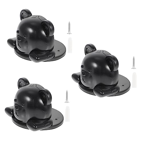 HOMSFOU 3 Stück Türstopper Cartoon Bär Silikon Türpuffer für Schlafzimmer Rutschfester Wand Stopper Sicher für Haustiere Flexibel und Langlebig von HOMSFOU